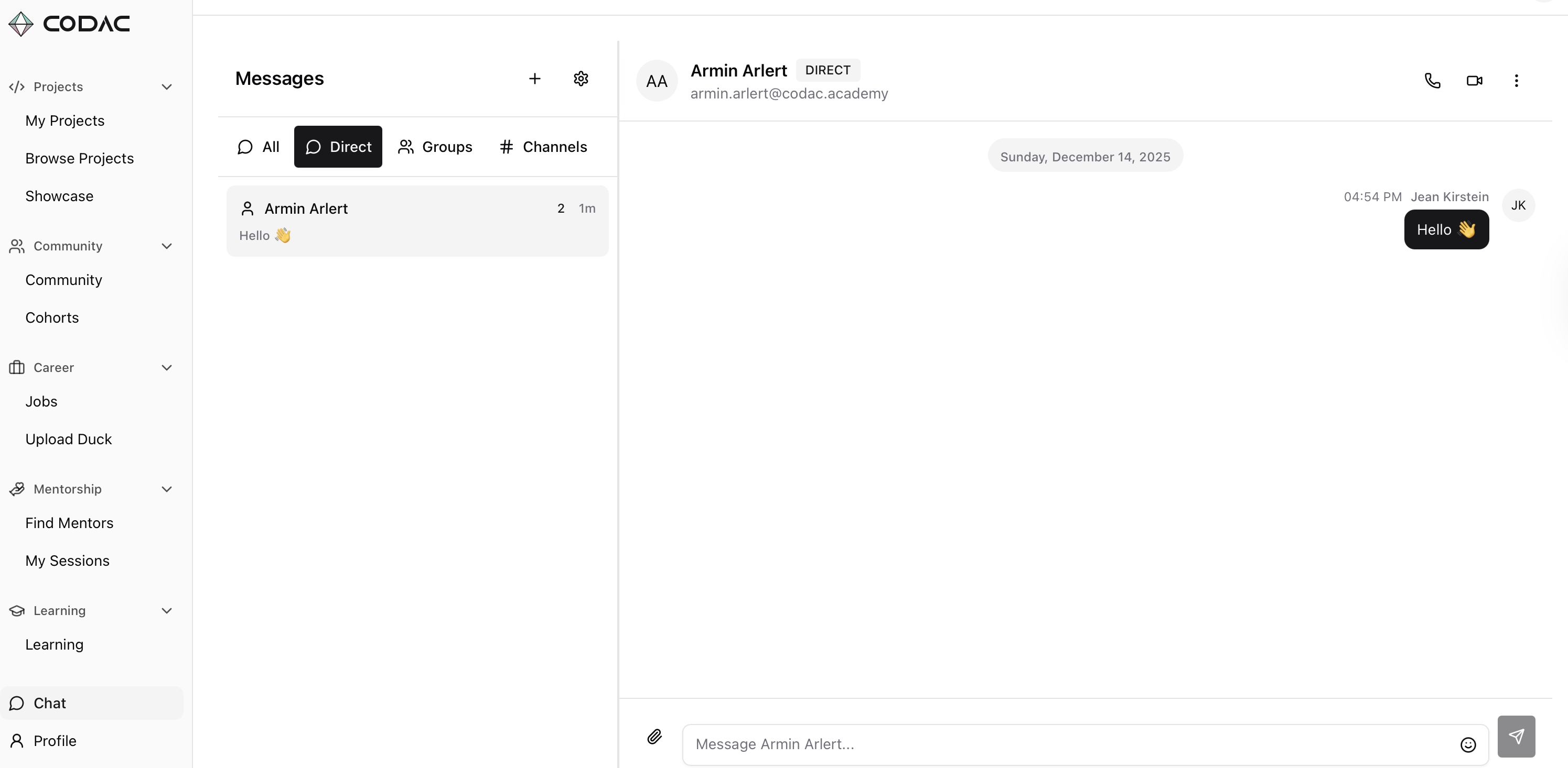 Codac screenshot 2